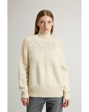 Woolrich Coltrui Van Wolmix Wit Grootte - Naturel