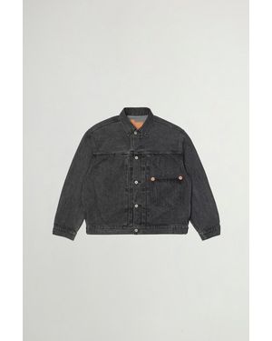 Woolrich Jacke Aus Denim Aus Reiner Baumwolle Größe - Schwarz