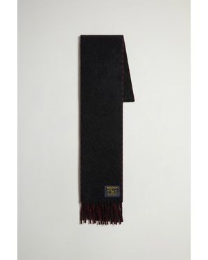 Woolrich Dubbelzijdige Sjaal Van Scheerwol- Alpaca- En Mohairmix Zwart Grootte