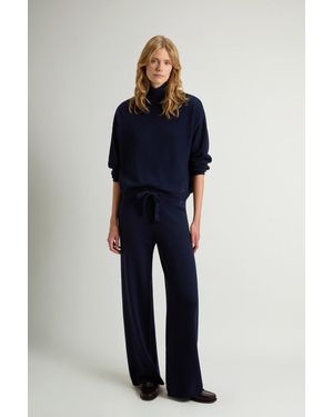 Woolrich Broek Van Wol- En Kasjmiermix Blauw Grootte