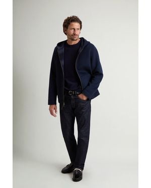 Woolrich Jack Van Wolmix Met Capuchon En Rits Blauw Grootte