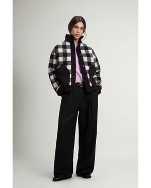 Woolrich Overhemdjack Gentry Van Wolmix Met Geruit Patroon Grootte - Blauw