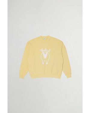 Woolrich Sheep-Sweater Met Ronde Hals Van Zuiver Katoen Geel Grootte