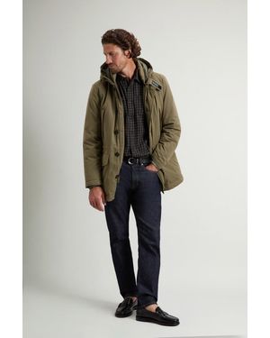 Woolrich Parka Van Mountain Cloth Groen Grootte