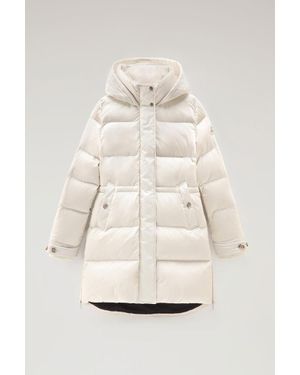 Woolrich Hooded Alsea Down Jacket - Natural