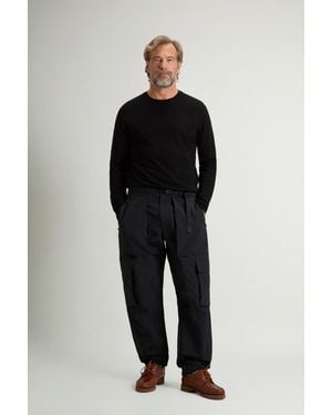 Woolrich Cargobroek Van Italiaans Ripstop Nylon Zwart Grootte