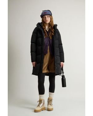 Woolrich Lang Donsjack Kelly Zwart Grootte
