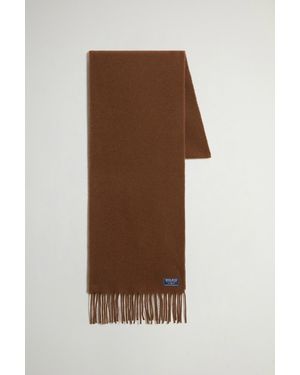 Woolrich Sjaal Van Zuivere Scheerwol Bruin Grootte