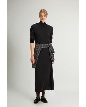 Woolrich Damen Kleid Aus Einer Kaschmir-Schurwoll-Mischung Schwarz Größe