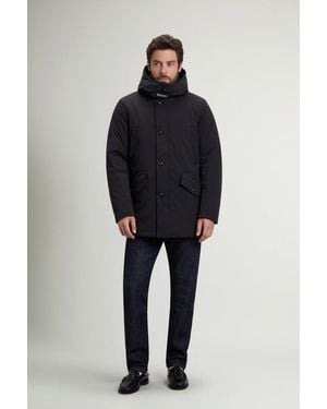 Woolrich Gevulde Parka Van Light Stretch Met Capuchon Zwart Grootte - Blauw