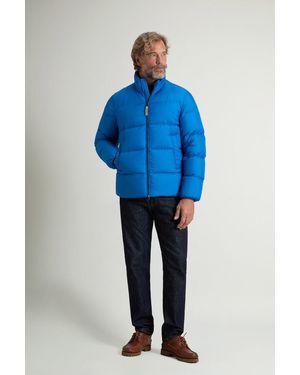 Woolrich Cloud-Donsjack Van Microvezel Blauw Grootte