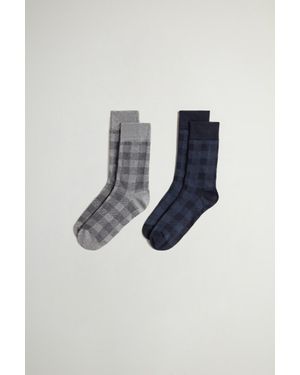 Woolrich Herren Socken Aus Baumwollmischung Blau Größe