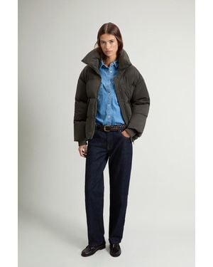 Woolrich Donsjack Kelly Van Premium Down Groen Grootte - Blauw