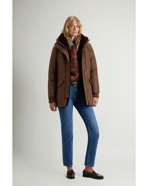 Woolrich Erie Parka Van Ramar Cloth Groen Grootte - Blauw