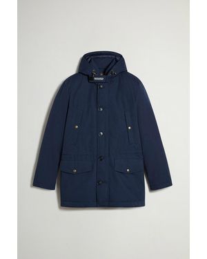 Woolrich Parka Van Mountain Cloth Blauw Grootte