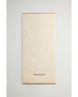 Woolrich Strandlaken Van Zuiver Katoen Wit Grootte - Naturel