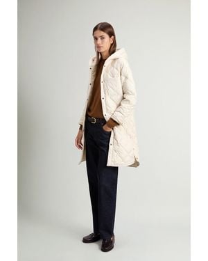 Woolrich Damen Parka Mit Steppung Aus Mikrofaser Weiß Größe - Natur
