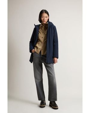 Woolrich Firth Parka Van Tech Softshell Blauw Grootte