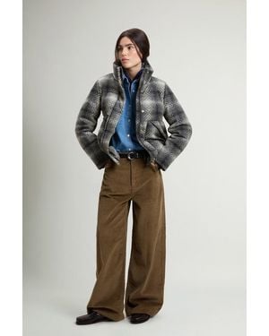 Woolrich Gevuld Jack Van Zuivere Scheerwol Met Aztec-Patroon Wit Grootte - Meerkleurig