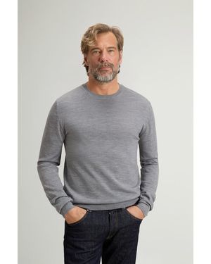 Woolrich Trui Met Ronde Hals Van Zuivere Onbewerkte Merinowol Grootte - Grijs