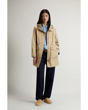 Woolrich Parka Van Light Ramar Grootte - Naturel