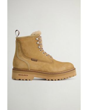 Woolrich Damen Hiking Stiefeletten Aus Wildleder Größe - Natur