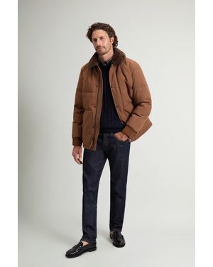 Woolrich Jack Blizzard Van Gewatteerd Canvas Bruin Grootte - Meerkleurig