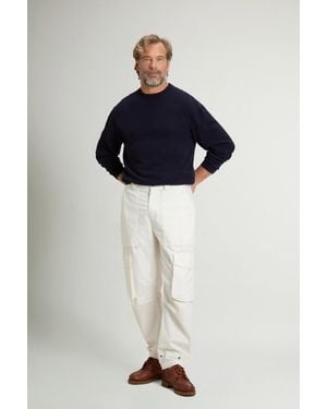 Woolrich Achteraf Geverfde Cargobroek Van Zuiver Ripstop Katoen Wit Grootte - Blauw