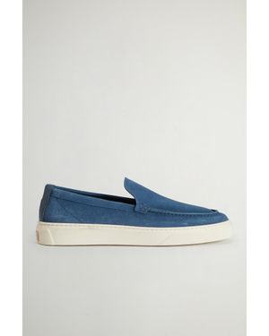 Woolrich Herren Mokassins Aus Veloursleder Blau Größe