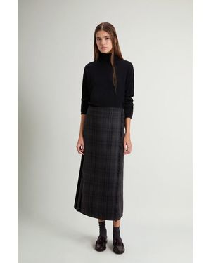 Woolrich Damen Karierter Rock Aus Wollmischung Größe - Schwarz
