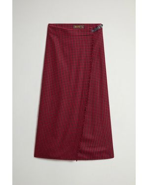 Woolrich Rok Van Wolmix Met Geruit Patroon Rood Grootte