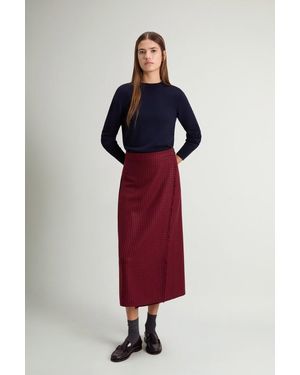 Woolrich Damen Karierter Rock Aus Wollmischung Rot Größe