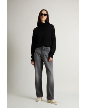 Woolrich Damen Hose Aus Denim Aus Reiner Baumwolle Größe - Schwarz