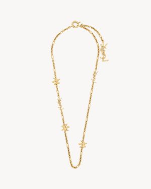 Saint Laurent Collar De Paloma Y Cassandre De Latón - Neutro