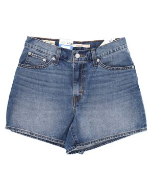 Levi's Hoch Taillierte, Steingewaschene Shorts - Blau