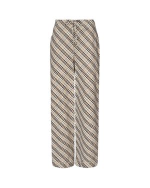 Burberry Beige Vintage Checkhose - Weiß
