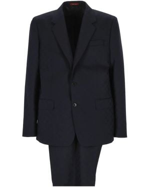Gucci Oxford Blue Ink Kleid mit Taschen - Blau