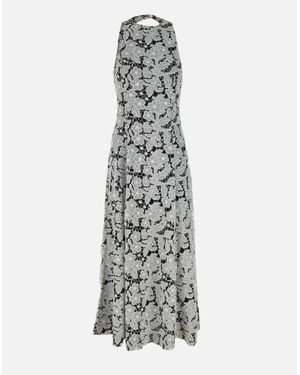 ROTATE BIRGER CHRISTENSEN Weißes Florales Weben A-Linien Kleid