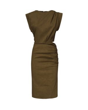 Pinko Cielo Olivgrünes Figurbetontes Kleid