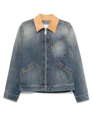 McQueen Indigoblaue Jeansjacke