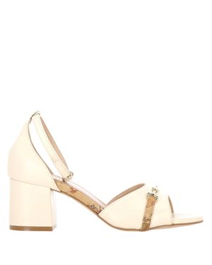 Alviero Martini Weiße Leder-Absatzsandalen - Natur