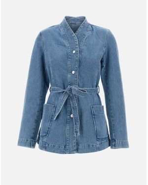 Remain Helle Blaue Baumwoll-Denimjacke