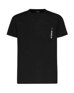 Dondup Schwarzes Baumwolljersey-T-Shirt