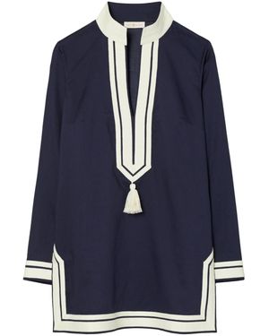 Tory Burch Marineblaue Baumwolltunika