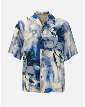 Paul Smith "Gemaltes Foto Viskosehemd" - Blau