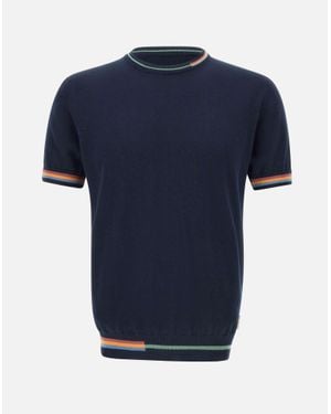 Bob Willis Baumwollpullover - Blau