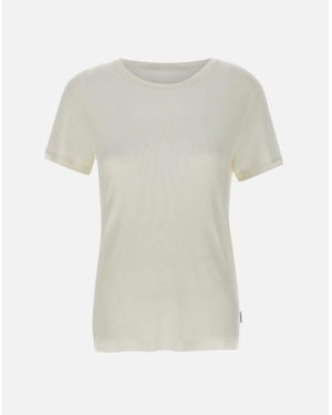 Remain Weißes Jersey-Viskose-T-Shirt