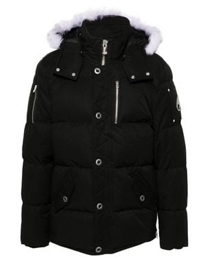Moose Knuckles Elchknöchel schwarze Jacke mit der schwarzen gesteppten Jacke