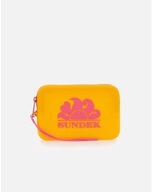 Sundek Gummi Mini-Clutch-Tasche - Orange