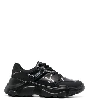 Versace Jeans Couture Schwarz-Weiße Gepanelte Sneakers